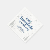 冬ワンダーランド雪の赤ちゃんシャワーペーパーナプキン スタンダードカクテルナプキン (角)