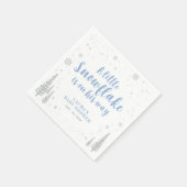 冬ワンダーランド雪の赤ちゃんシャワーペーパーナプキン スタンダードカクテルナプキン (角)