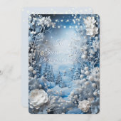 冬ワンダーランドSweet sixteen白雪灯 招待状 (正面/裏面)