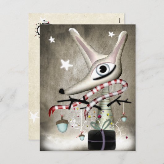 冬ンドグのクリスマスはがき シーズンポストカード (正面/裏面)