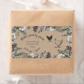 冬ヴィンテージ緑化卵カートンラベル ラベル (インサイチュ)