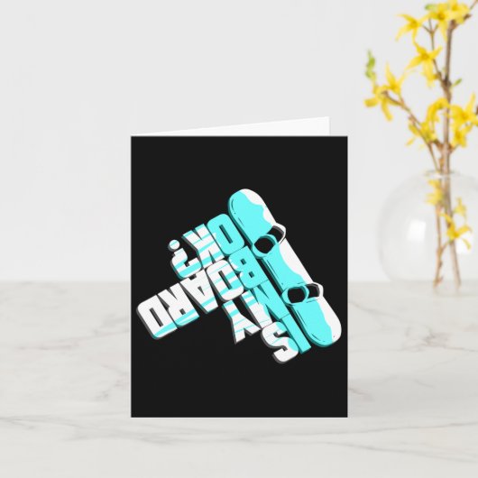 冬休おもしろいみ用スノーボーディングギフトスノーボ カード (黄色い花)