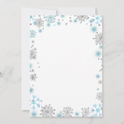 冬休みのカップルシャワー 招待状 (裏面)