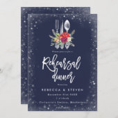 冬休みのフローラリハーサルディナー招待 招待状 (正面/裏面)