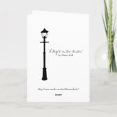 冬休みの挨拶状のライト シーズンカード (裏面)