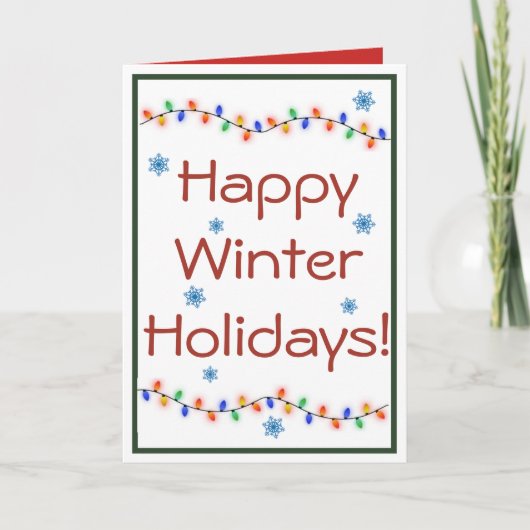 冬休みの挨拶状 カード (正面)
