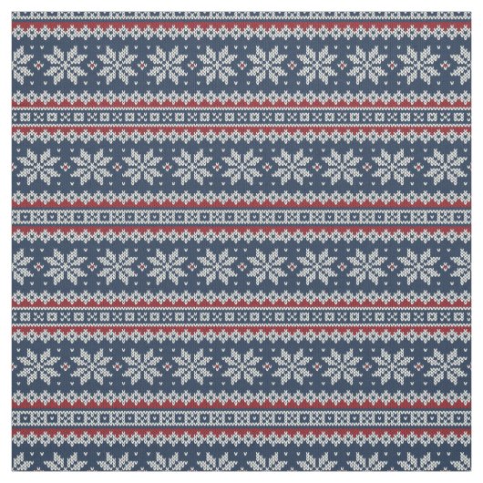 冬休みの編まれたパターン ファブリック (見本)