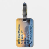 冬休みの荷物のラベル ラゲッジタグ (裏面縦)