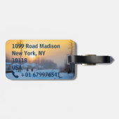 冬休みの荷物のラベル ラゲッジタグ (裏面横)