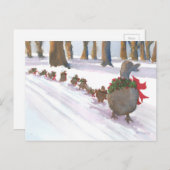 冬休みの間にボストンでよく見られるアヒル シーズンポストカード (正面/裏面)