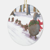 冬休みの間に共通ボストンのアヒル セラミックオーナメント (左)