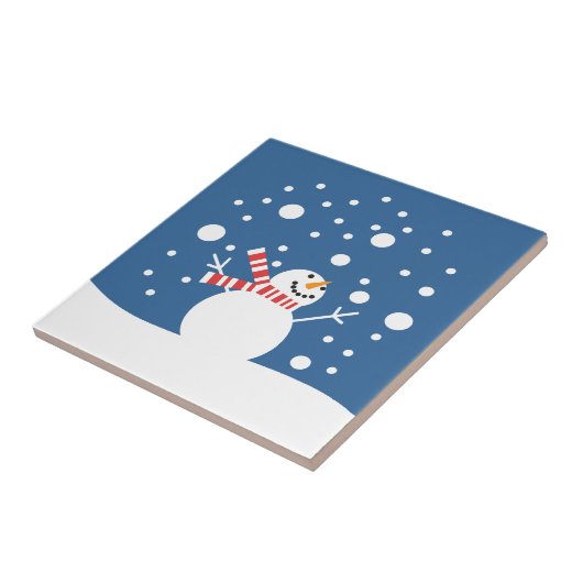 冬休みの雪だるま タイル (側面)