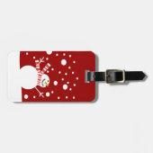 冬休みの雪だるま ラゲッジタグ (正面横)