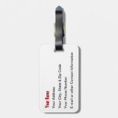 冬休みの雪だるま ラゲッジタグ (裏面縦)