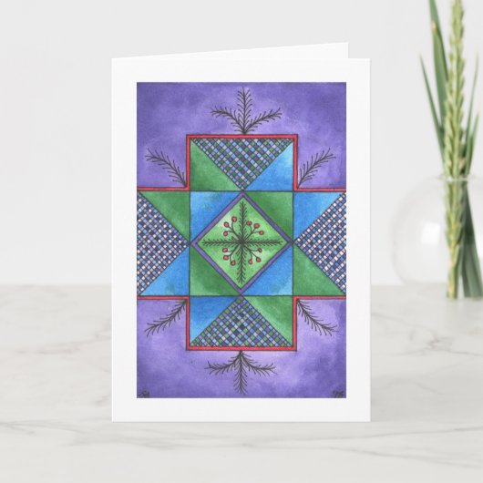 冬休みまたはクリスマスカード、"星果実" シーズンカード (正面)