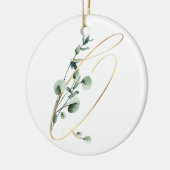 冬休みイニシャルオーナメント セラミックオーナメント (左)