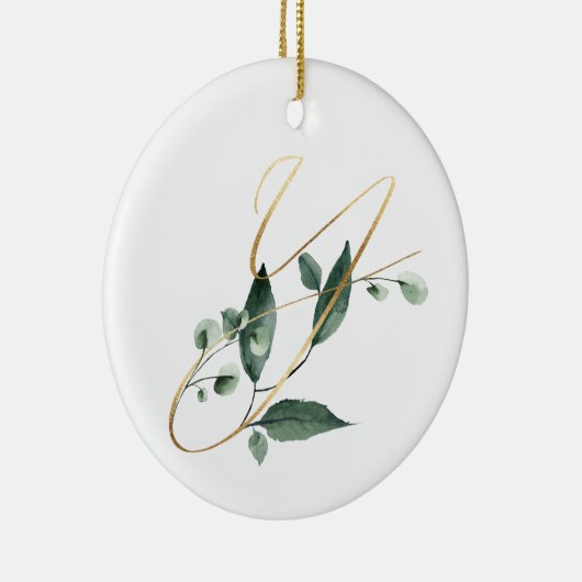 冬休みイニシャルオーナメント セラミックオーナメント (右)