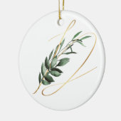 冬休みイニシャルオーナメント セラミックオーナメント (左)