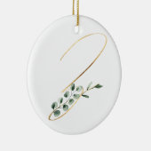 冬休みイニシャルオーナメント セラミックオーナメント (右)