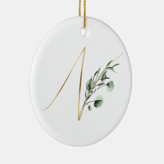 冬休みイニシャルオーナメント セラミックオーナメント (右)