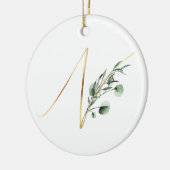 冬休みイニシャルオーナメント セラミックオーナメント (左)