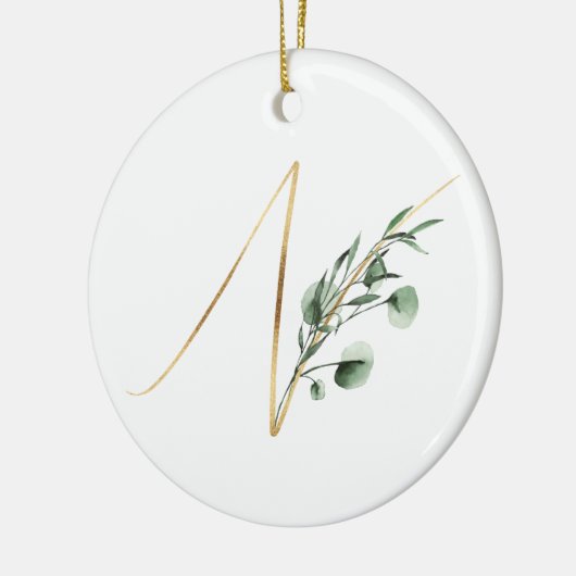 冬休みイニシャルオーナメント セラミックオーナメント (左)