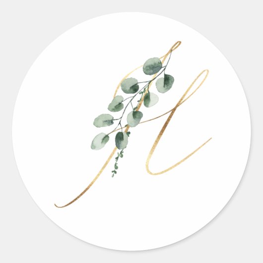 冬休みイニシャルシール ラウンドシール (正面)