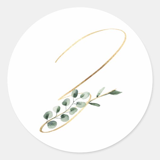 冬休みイニシャルシール ラウンドシール (正面)