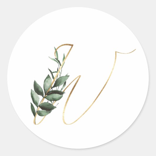 冬休みイニシャルシール ラウンドシール (正面)