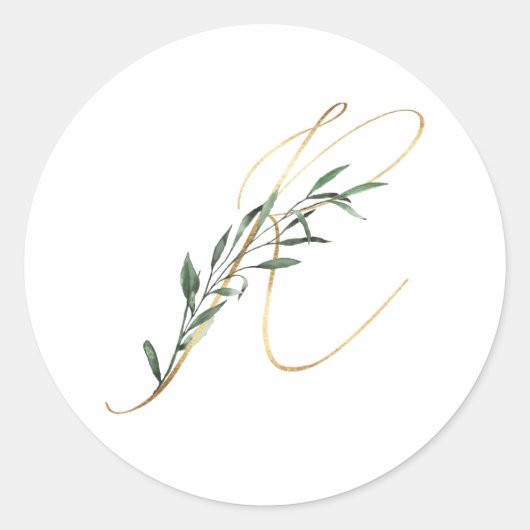 冬休みイニシャルシール ラウンドシール (正面)