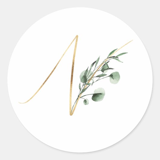 冬休みイニシャルシール ラウンドシール (正面)