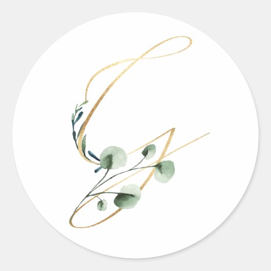 冬休みイニシャルシール ラウンドシール (正面)