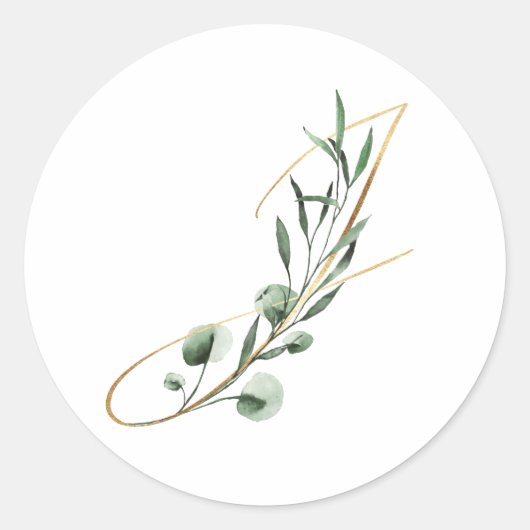 冬休みイニシャルシール ラウンドシール (正面)