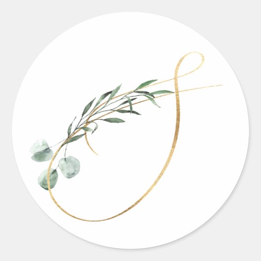 冬休みイニシャルシール ラウンドシール (正面)