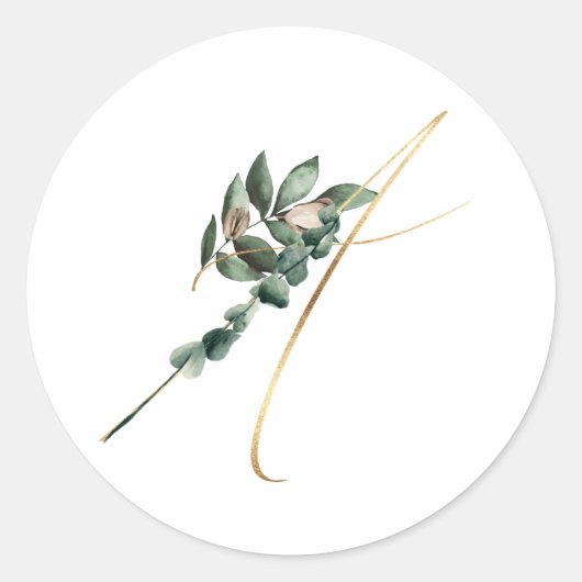 冬休みイニシャルシール ラウンドシール (正面)