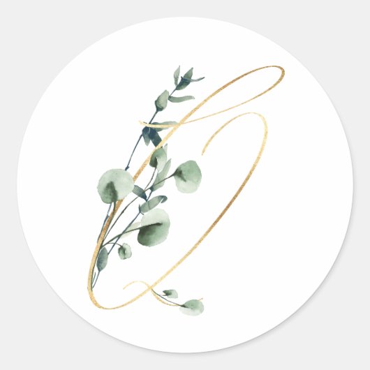 冬休みイニシャルシール ラウンドシール (正面)