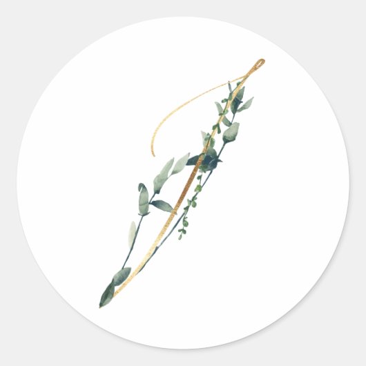 冬休みイニシャルシール ラウンドシール (正面)