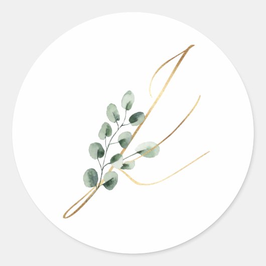 冬休みイニシャルシール ラウンドシール (正面)