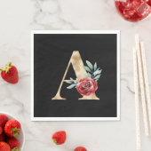 冬休みイニシャルA スタンダードランチョンナプキン (インサイチュ)