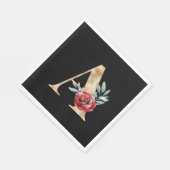 冬休みイニシャルA スタンダードランチョンナプキン (角)