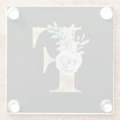 冬休みイニシャルF ガラスコースター (裏面)