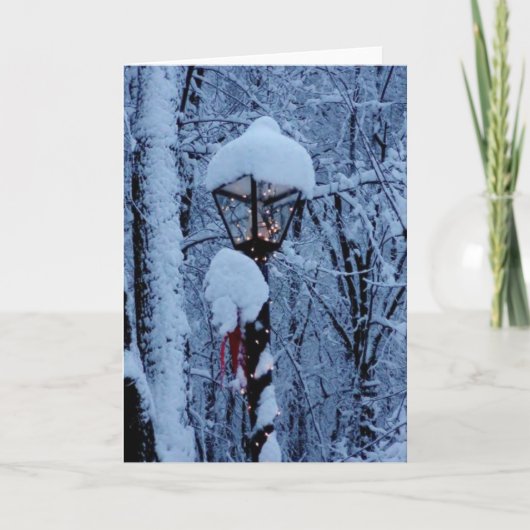 冬休みカード: "魔法ランプのポスト" シーズンカード (正面)