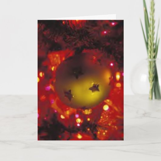 冬休みカード: "1匹のオーナメント" シーズンカード (正面)