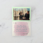 冬休みクリスマスカップル名前をカスタムする写真 シーズンカード (内部)