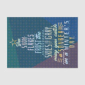 冬休みクリスマスツリースノーフレークポエム 薄葉紙 (正面)