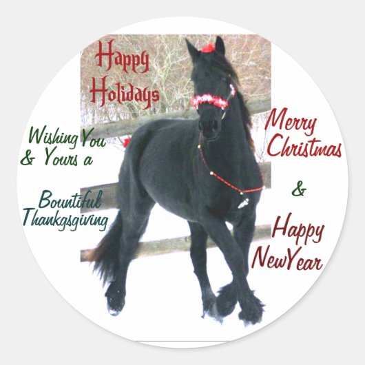 冬休みシール ラウンドシール (正面)