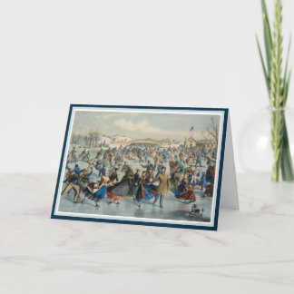 -冬休みセントラル・パークのアイススケート カード