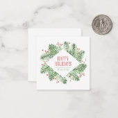 冬休みフレームが付いているクリスマスの挨拶状 ノートカード (正面/裏面インサイチュ)