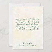 冬休み二人の手でクリスマス 招待状 (裏面)