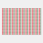 冬休み深紅色ラッピング紙セット3 ラッピングペーパーシート (正面3)